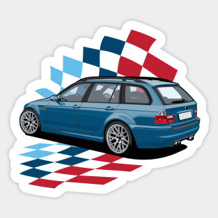 Laguna Seca Blue Wagon Sticker